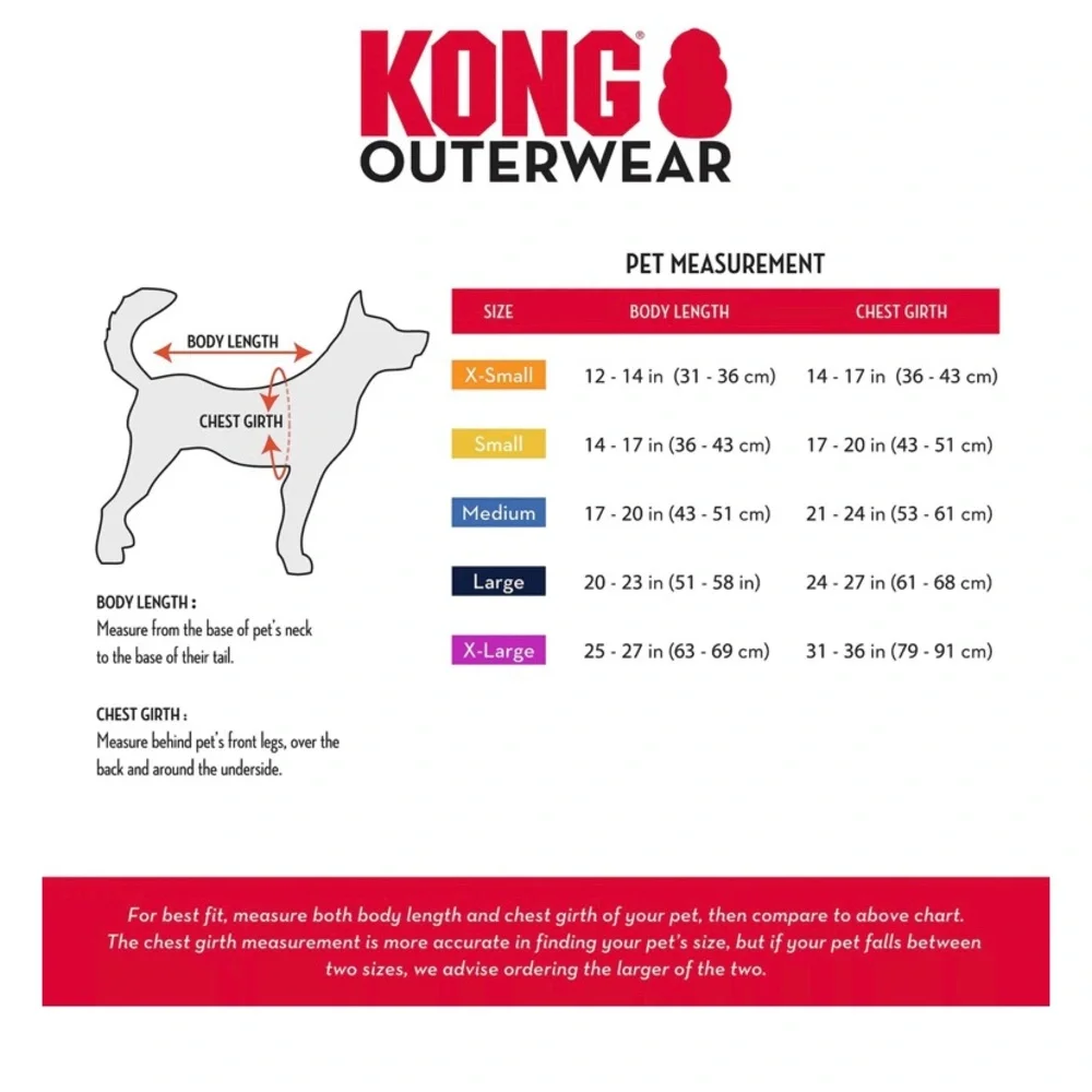KONG High-Vis Insulated Dog Wrap Parka, Gray, XS (Water Resistant 💦) New!